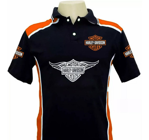 Camiseta Camisas Gola Polo Esportiva Moto Harley Davidson