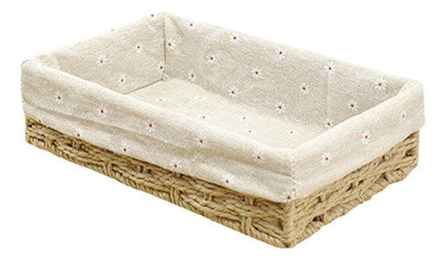 Cesta Tejida, Contenedor Organizador Rectangular, Pequeño