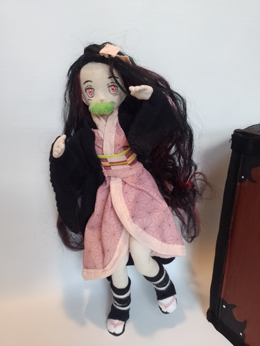 Muñeca Artesanal Nezuko 30 Cms Articulada