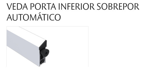 Veda Porta Inferior Sobrepor Automatico 1020mm Preto Udinese