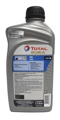 Óleo Lubrificante Total Rubia Tir 7400 15w40 Ci4 Diesel 1 L