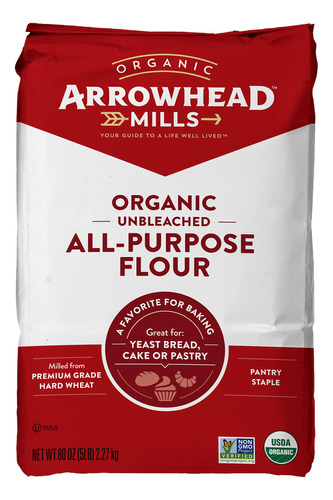 Arrowhead Mills Harina Orgánica Sin Blanquear 2.27 kg