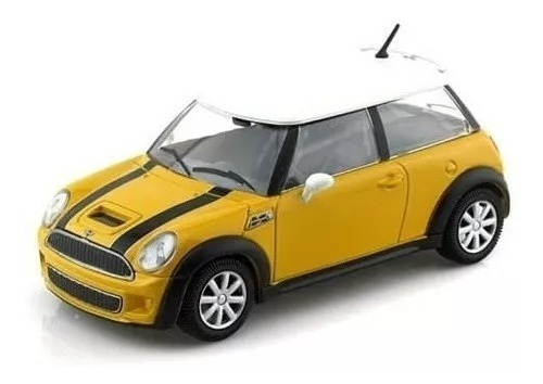 Mini Cooper S Burago 1/24 Nuevo Caja Original Nuevo Amarillo