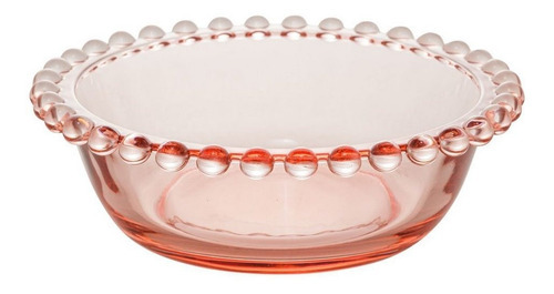 Conjunto Com 3 Bowls Cristal Pearl Rosa 14x5cm Wolff