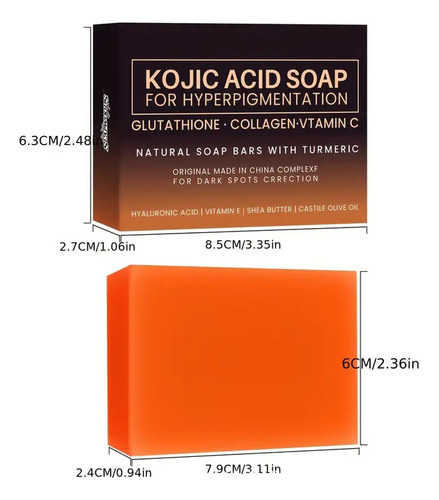 Jabón Amarillo De Ácido Kójico Y Limón 65g Inglés