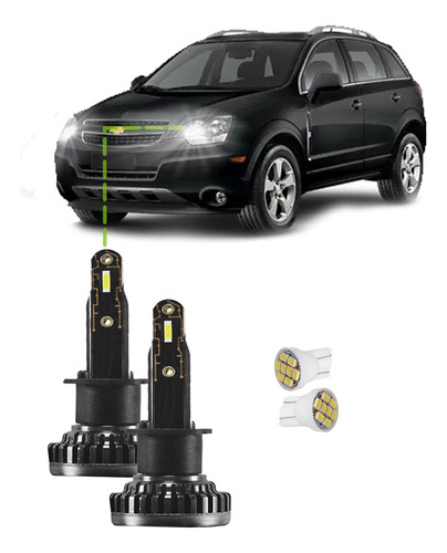 Kit Ultra Led Nano 30000lm Captiva 2008/2014 Baixa 6500k