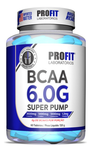 Bcaa 6.0g Ultra Concentrado Super Pump 60 Tabletes - Profit