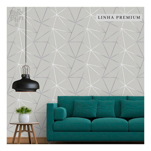 Adesivo Decorativo Papel De Parede Ripas Zara Geométrico 10m Cor Zara Cinza 02