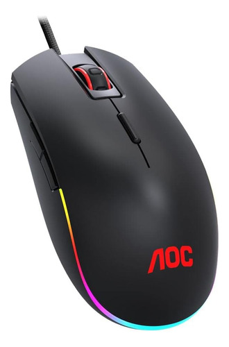 Mouse Aoc  Gm500 Negro (iluminación Rgb).