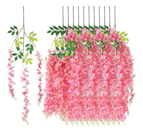 12 Piezas De Simulación De Wisteria/129