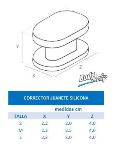 Imagen 4 de 4 de Corrector De Juanete Hecho En Silicona Talla S M L Body Help