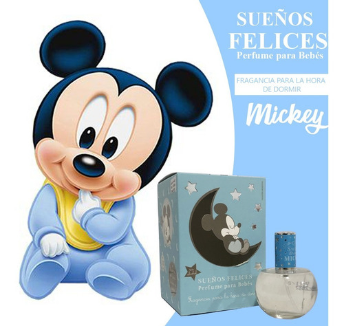 Imagen 8 de 8 de Perfume Disney Bebe Sueños Felices Mickey 50ml.