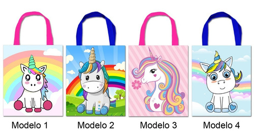 20 Dulceros Ecológicos Unicornio De Colores Fiestas Recuerdo