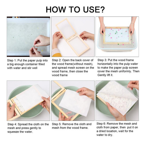 Kit De Marco De Molde Para Hacer Papel De Madera, Molde Dúpl
