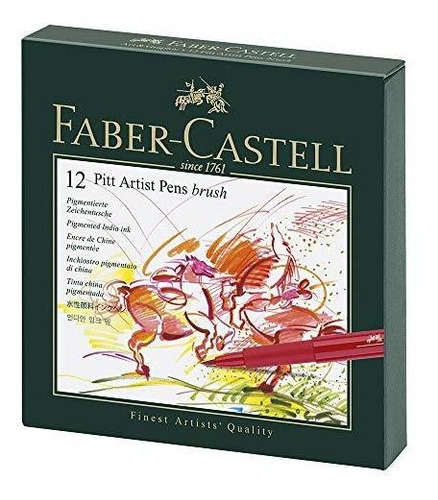 Faber-castell Pitt Cepillo Del Artista Plumas (12 Unidades),