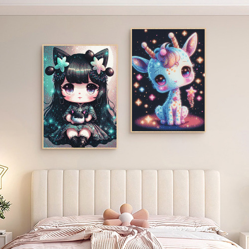 5 Desenhos Animados Com Pintura De Diamante Cross Set Star