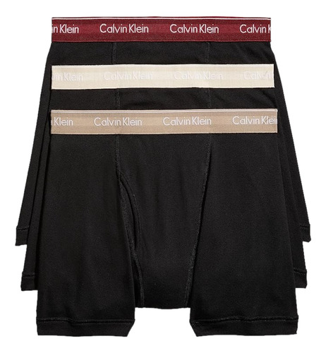 Boxer Brief Calvin Klein Algodón Classic Fit 3 Pzas Original