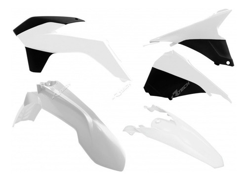 Kit Plasticos Ktm Exc 250 2014 A 2016 Blanco Negro Racetech