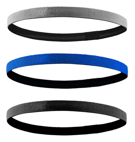 2 X 3 Diademas Deportivas Elásticas Antideslizantes Para