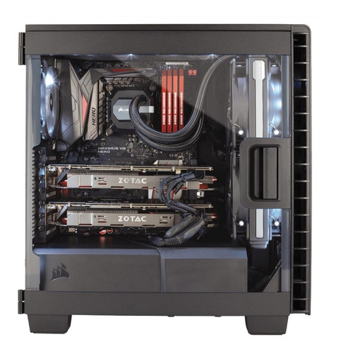 Gabinete Gamer Corsair Carbide 400c Black Ventana Negro