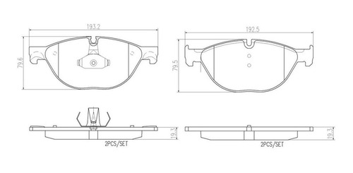 Imagen 2 de 4 de Balatas Brembo (d) Bmw 535i 11-13 Gt 550i 11-16 650i 12-18