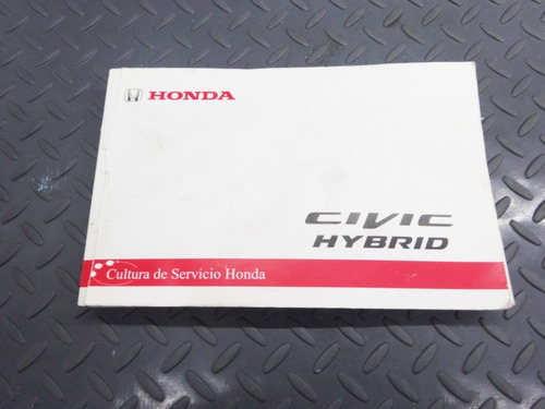 Manual De Usuario Honda Civic Sedan Hybrid 2012-2015 Detalle
