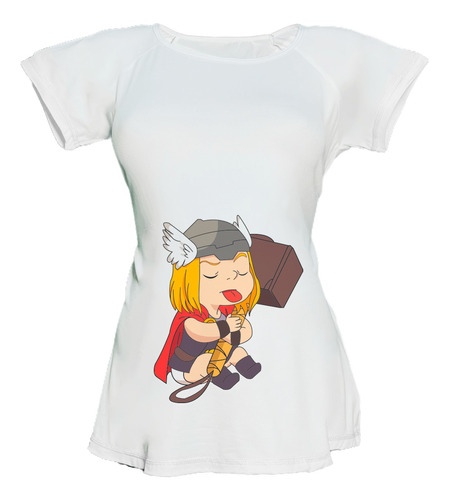 Blusa Para Embarazo Ranglan - Superheroe Bebé Thor