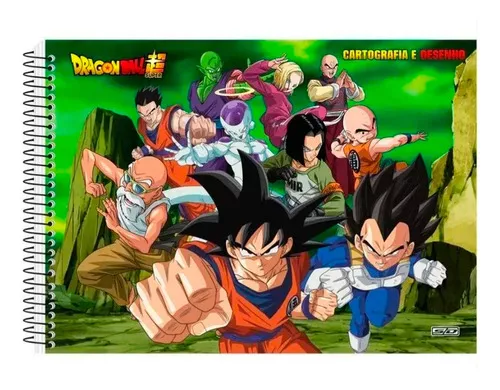 Caderno De Desenho E Cartografia Dragon Ball 60F Sd