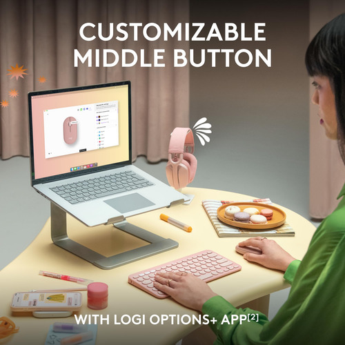 Ratón Logitech Pebble 2 M350s Slim Bluetooth Inalámbrico Bla