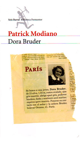 Dora Bruder ( Libro Nuevo Y Original )