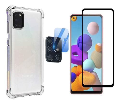 Capa Anti Queda Samsung Galaxy A21s +pelicula 5d + Pl Camera