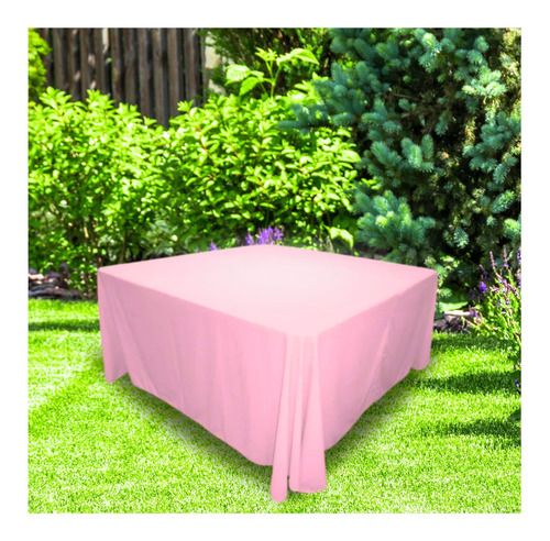 24 Manteles Imperiales Para Mesa Cuadrada 2.90 Mts Rosa Pastel