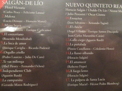 Imagen 3 de 3 de Horacio SaLGán - De Lío - 50 Aniversario Del Quinteto Real