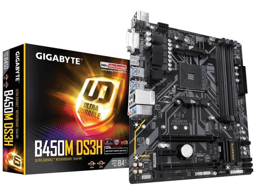 Gigabyte B450m Ds3h Am4 4k M.2 Hdmi Dvi U3.1 5.1 Led Gtia Oficial