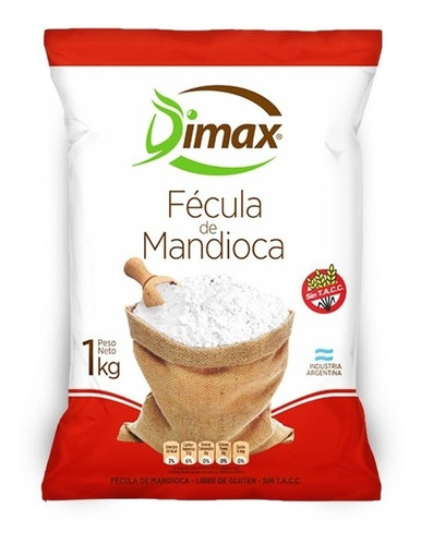 Fécula De Mandioca Dimax X 1kg ( 6 Unidades) 