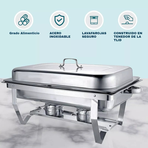 4pcs Bufetera De Acero Inoxidable Para Chef 9l