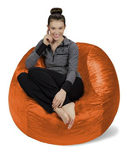 Sofá Saco - Silla Bean Bag De Espuma Memoria 4' Tangerina