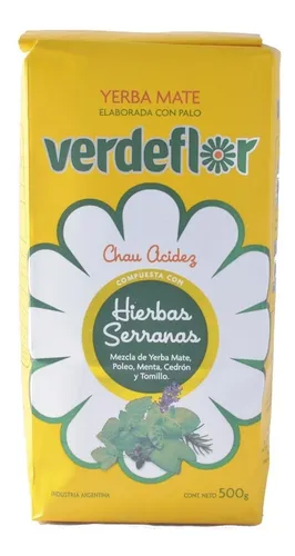 Yerba Mate Hierbas Serranas Verdeflor Cedron Menta Pack 500g Yerba Mate Hierbas Serranas Verdeflor Cedron Menta Pack 500g