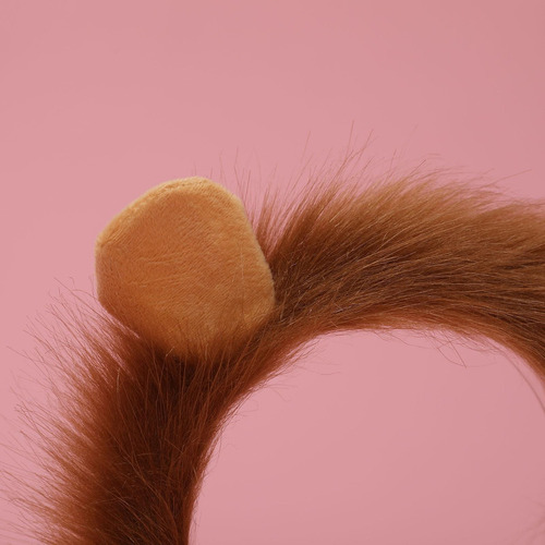 Set De Disfraz De Peluche Con Orejas De Cola De León, Disfra