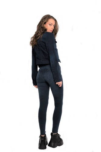 Jeans Elastizado Tiro Alto Calce Perfecto Mujer Uniongood