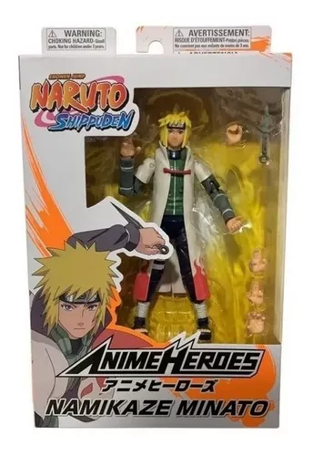 MINATO NAMIKAZE ANIME HEROES - NARUTO SHIPPUDEN - BANDAI na Geek