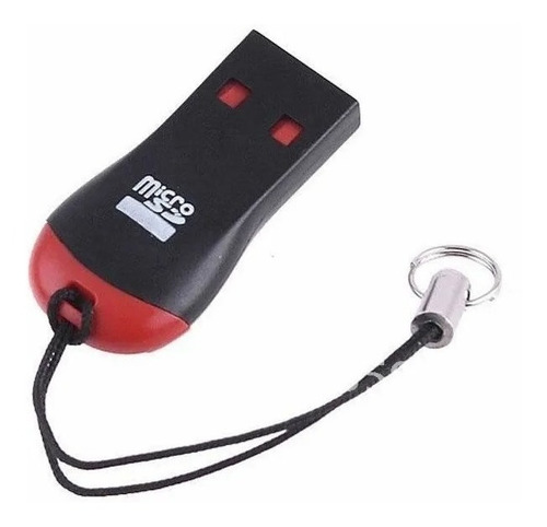 Lector Tarjetas ( Card Reader) Micro Sd Usb 2.0 (silbato) Roja