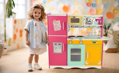 Juego De Cocina Para Niños De 3 A 8 Años, Cocina De Madera P