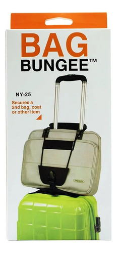 Cinta Ajustável Bagagem Alça Elástica Mala Viagem Bag Bungee Cor Preto