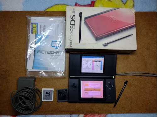 Nintendo Ds Lite Azul + R4 4gb Com Muitos Jogos - Escorrega o Preço