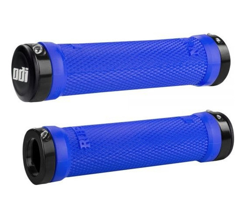 Puños Odi Ruffian Flangeless Blue Lock-on Black Grips E40