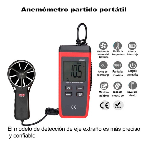Anemómetro Digital Ut363s Uni-t - Mihaba
