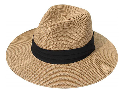 Sombrero De Paja Ancho En U Panama Roll Up Fedora 7885 [u]