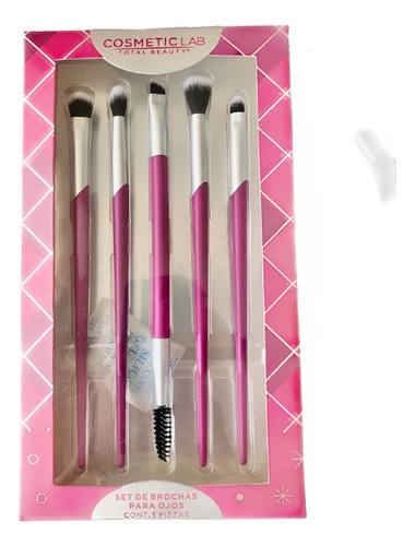 Set De Brochas Para Ojos Total Beauty 5 Pz Rosa