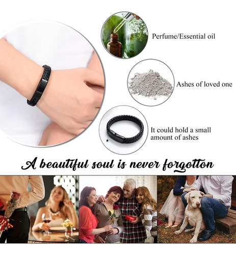 Zeqingjw Pulsera De Urna De Cremación Para Cenizas Brazalete